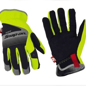 NIB, Snap-on® Cut-Resistant Gloves (Hi-Viz), Size XL, yellow/black